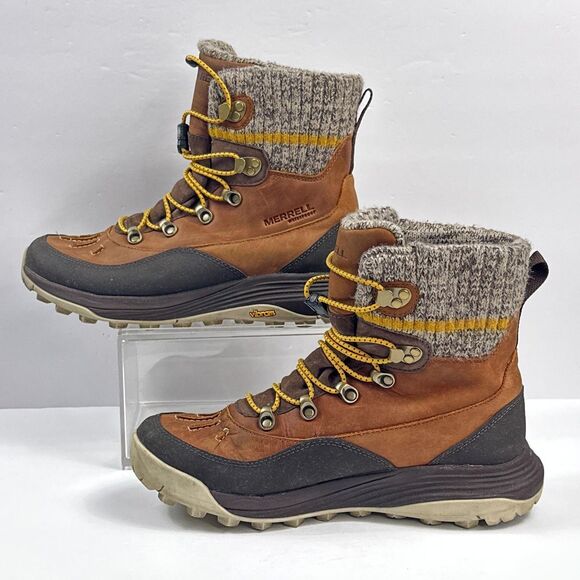 Merrell Winter Boots Siren 4 Thermo Mid Waterproof Womens 10 Brown Insulated - Picture 3 of 15